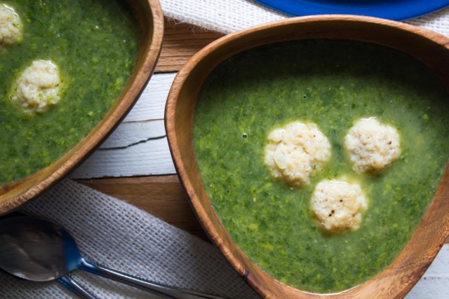Power Greens Matzo Ball Soup