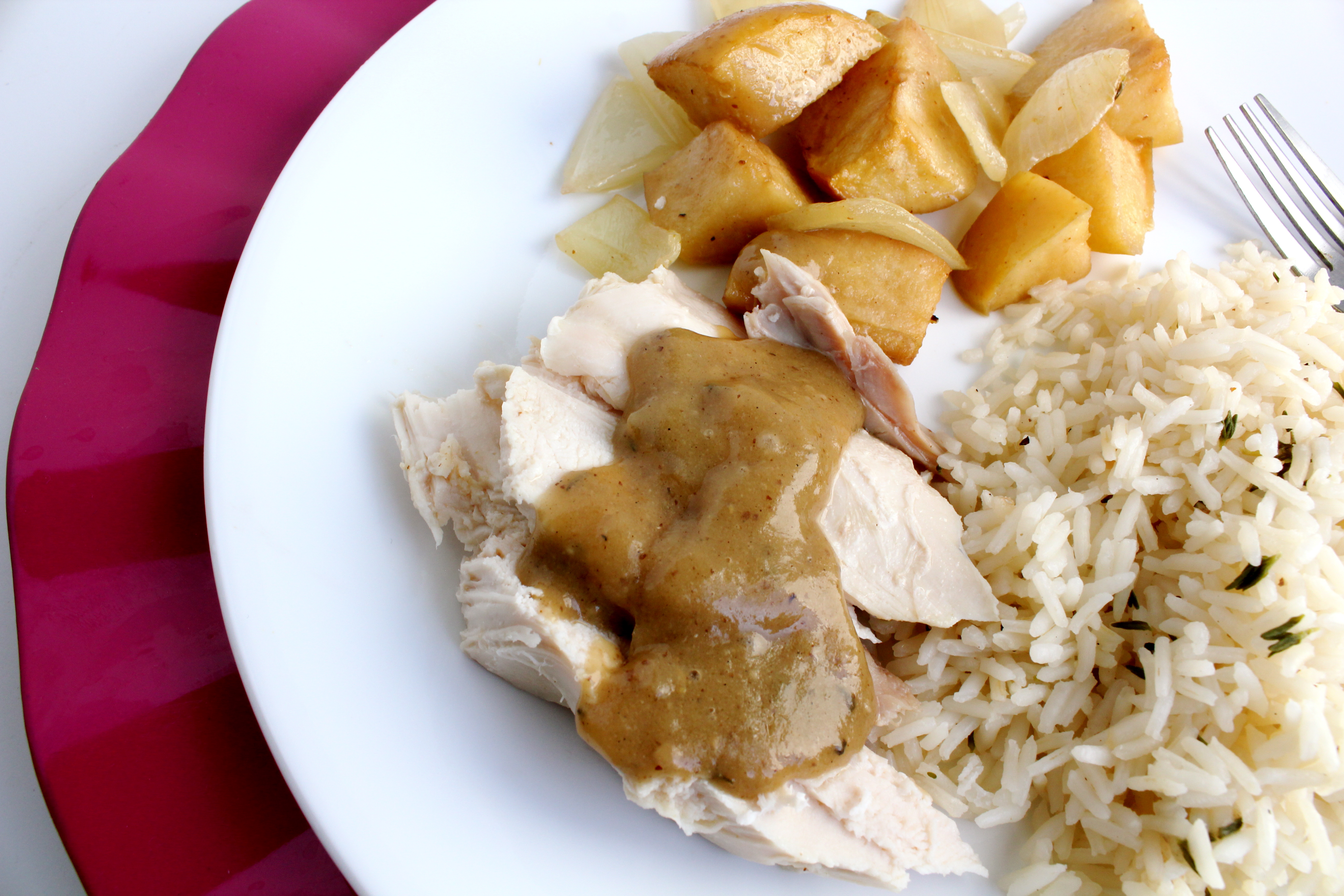 Honey Mustard Roasted Chicken with Apples - What Jew Wanna Eat