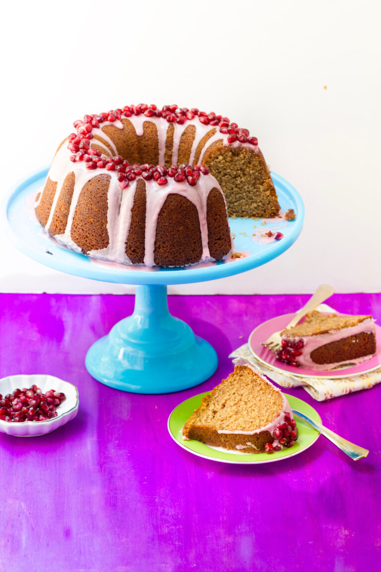 Jewish Honey Cake with Pomegranate Glaze recipe