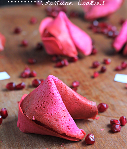 Pomegranate Homemade Fortune Cookies