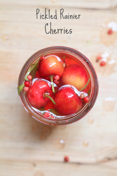 Pickled Rainier Cherries