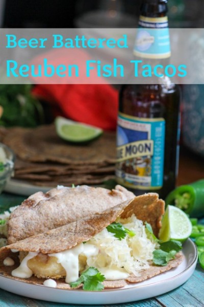 Beer Battered Reuben Fish Tacos