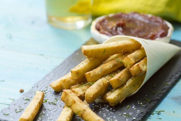 Chickpea Fries with Date Ketchup
