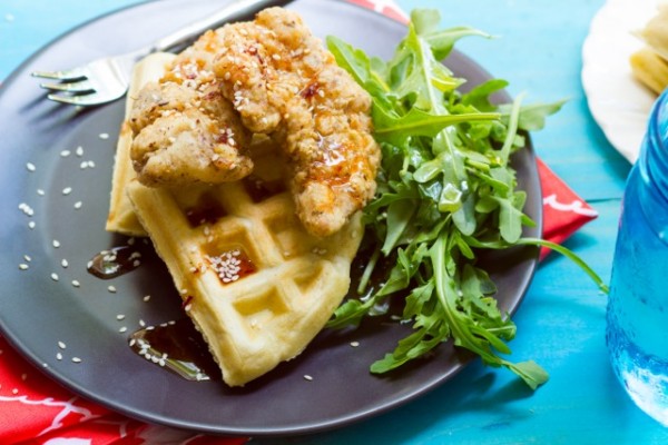 Middle Eastern Chicken & Waffles