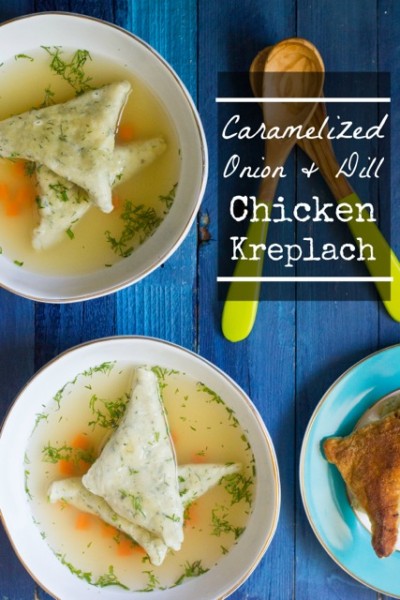 Caramelized Onion and Dill Chicken Kreplach 