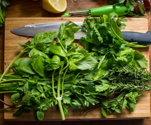 Israeli Chopped Herb Salad