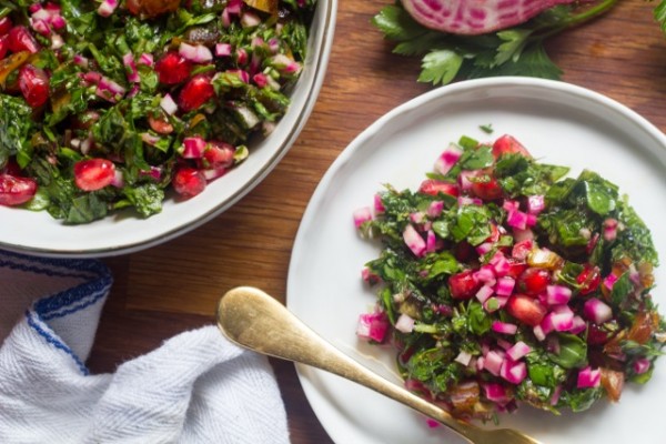 Israeli Chopped Herb Salad