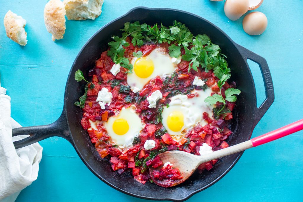 Beet, Kale & Goat Cheese Shakshuka | What Jew Wanna Eat