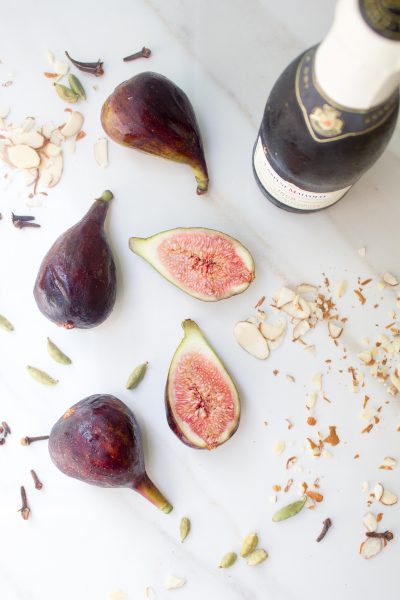 Poached Figs with Honey, Orange and Spices