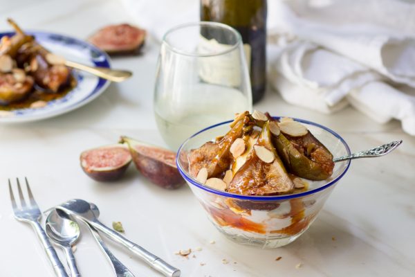 Poached Figs with Honey, Orange and Spices