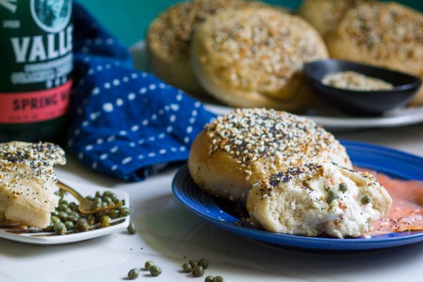 Lox and Schmear Stuffed Everything Bagels
