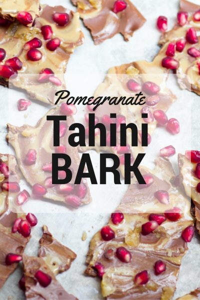 Pomegranate Tahini Bark