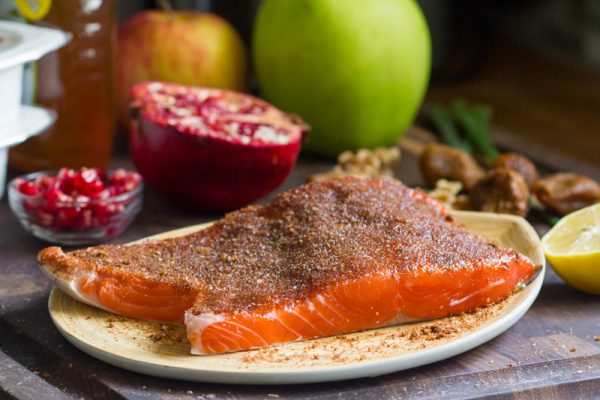 Salmon with Apple Fig Chutney and Jeweled Rice-10