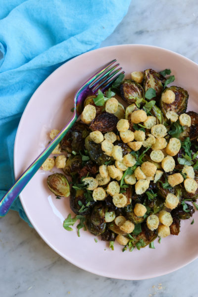 Roasted Brussels Sprouts with Bamba