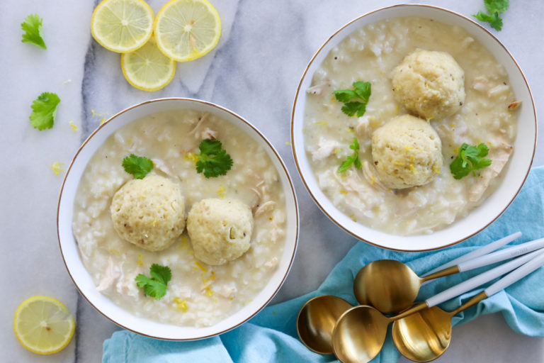 Chicken Lemon Rice Matzo Ball Soup recipe