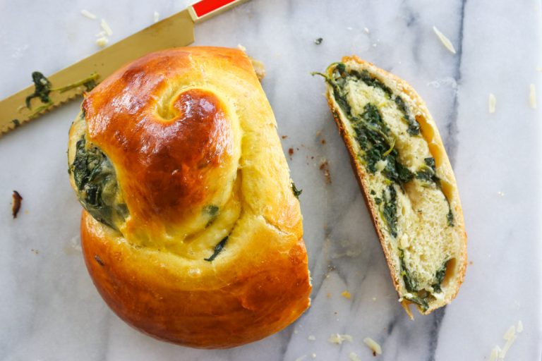 Spinach and Cheese Challah recipe
