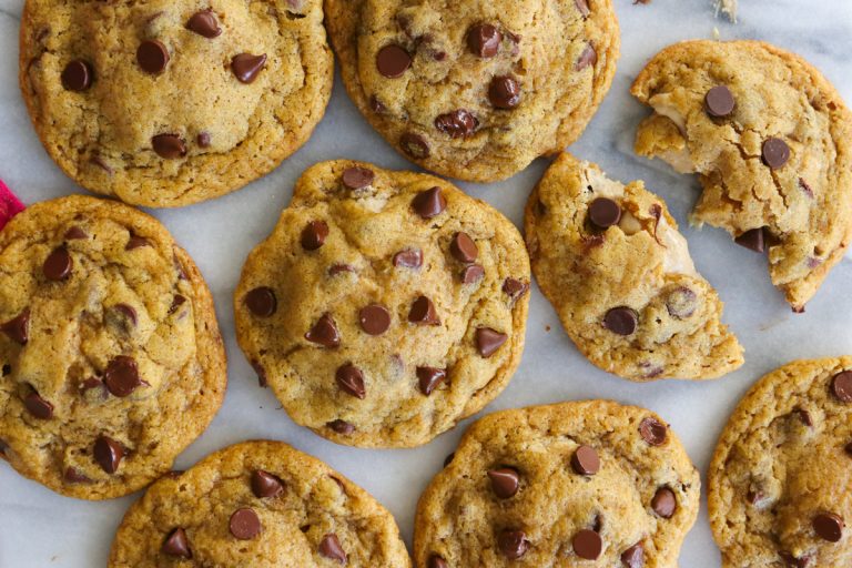 Tahini Stuffed Pumpkin Chocolate Chip Cookies recipe