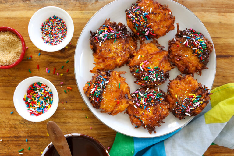 Crispy Sweet Potato Dessert Latkes recipe