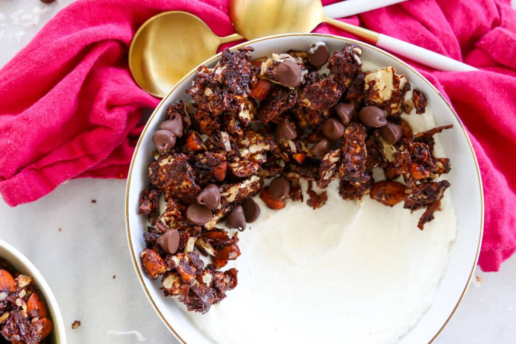 Chocolate Coconut Matzah Granola