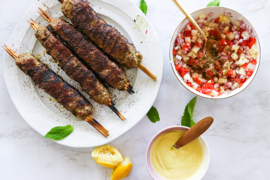 Lamb Kofta Kebabs with Turmeric Tahini Sauce