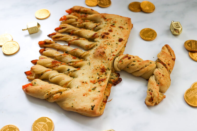 Cheesy Garlic Bread Menorah recipe