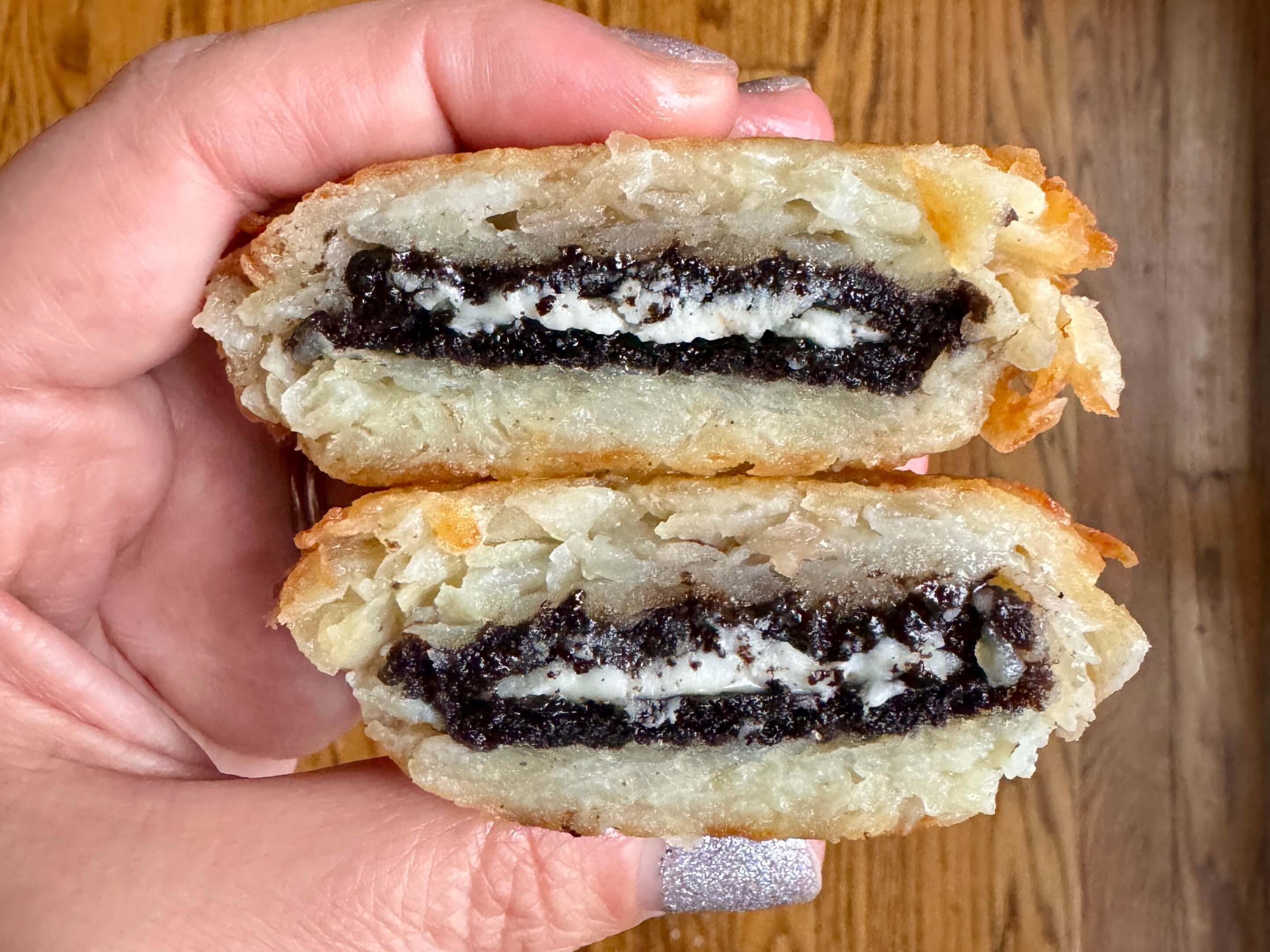 Latke Fried Oreos