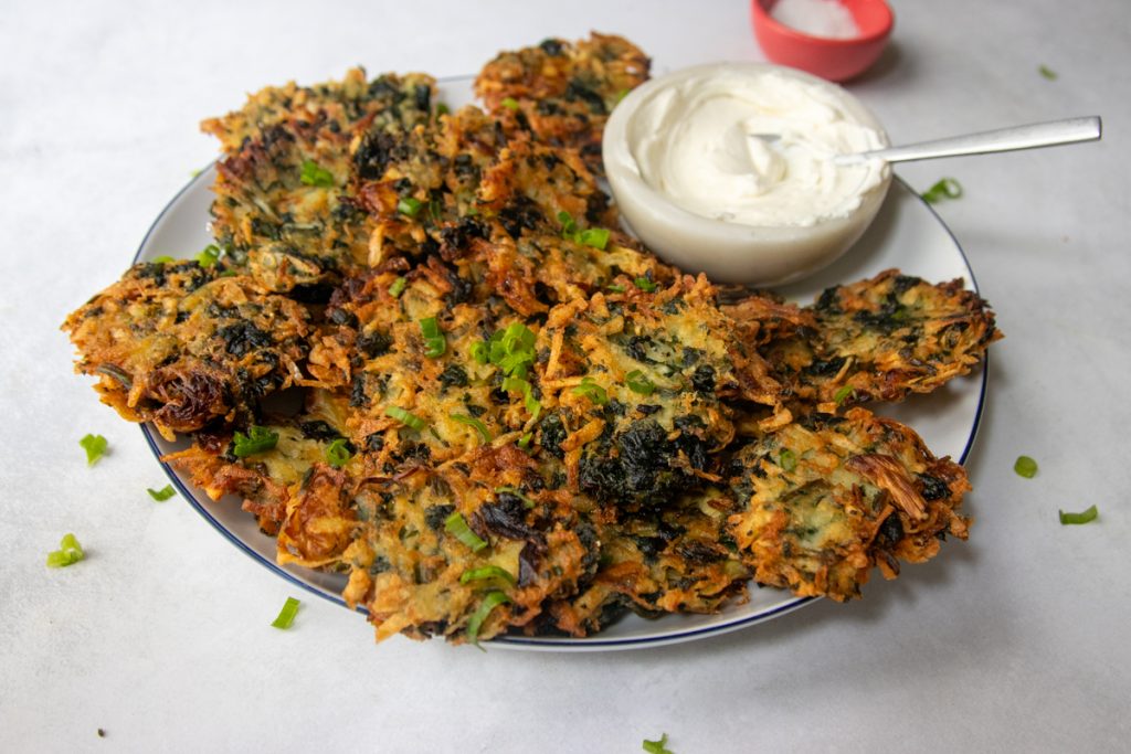 Spinach Artichoke Dip Latkes