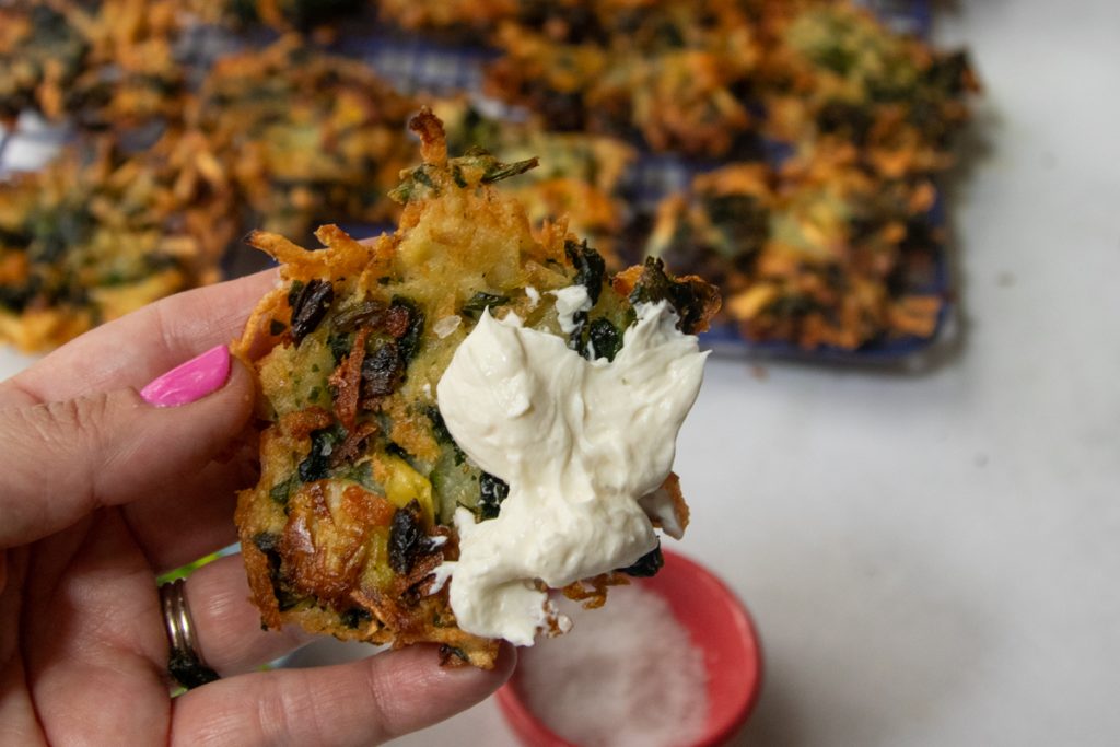 Spinach Artichoke Dip Latkes