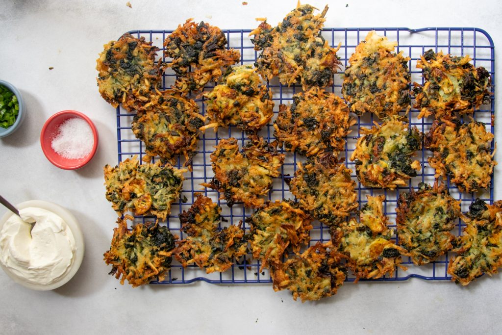 Spinach Artichoke Dip Latkes