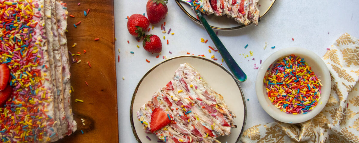Strawberry Matzah Cake