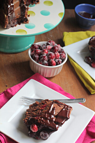 Chocolate-Cranberry-Cake-with-Gelt-Glaze
