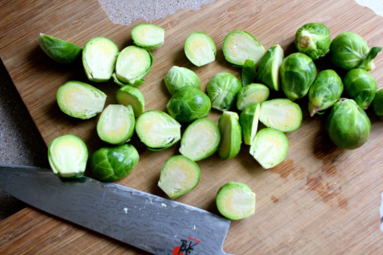 roasted brussels sprouts with gribenes