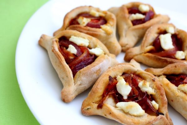 Caramelized Onion and Goat Cheese Hamantaschen