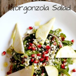 Pomegranate, Pear and Gorgonzola Salad