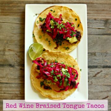 Red Wine Braised Tongue Tacos