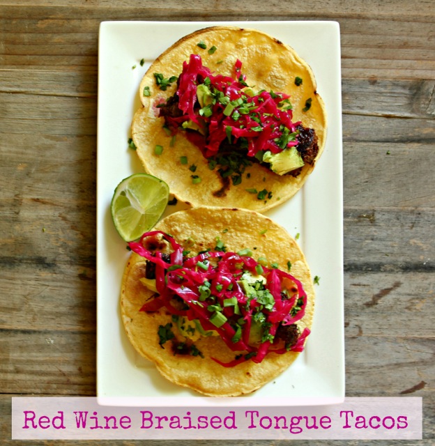 Red Wine Braised Beef Tongue Tacos