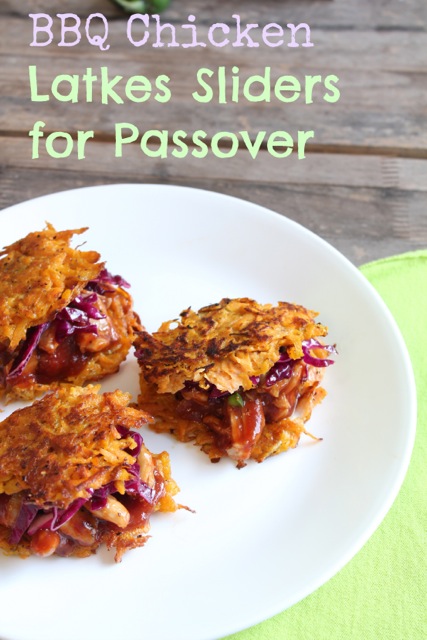 bbq chicken latkes sliders for passover