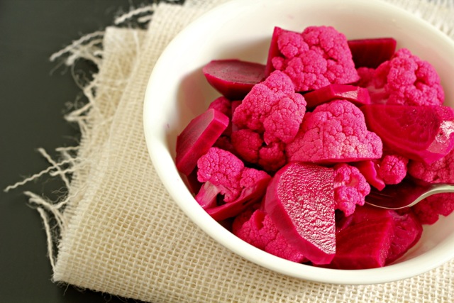 Pickled Cauliflower and Beets