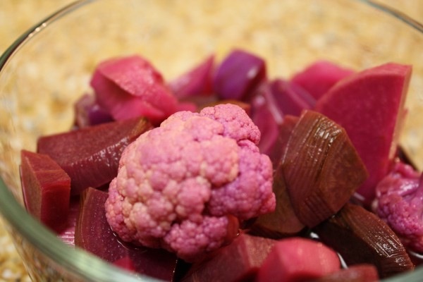 Pickled Cauliflower and Beets